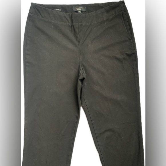 TALBOTS heritage black stretch relaxed fit pant, wide elastic waste, size 12 - Picture 5 of 5
